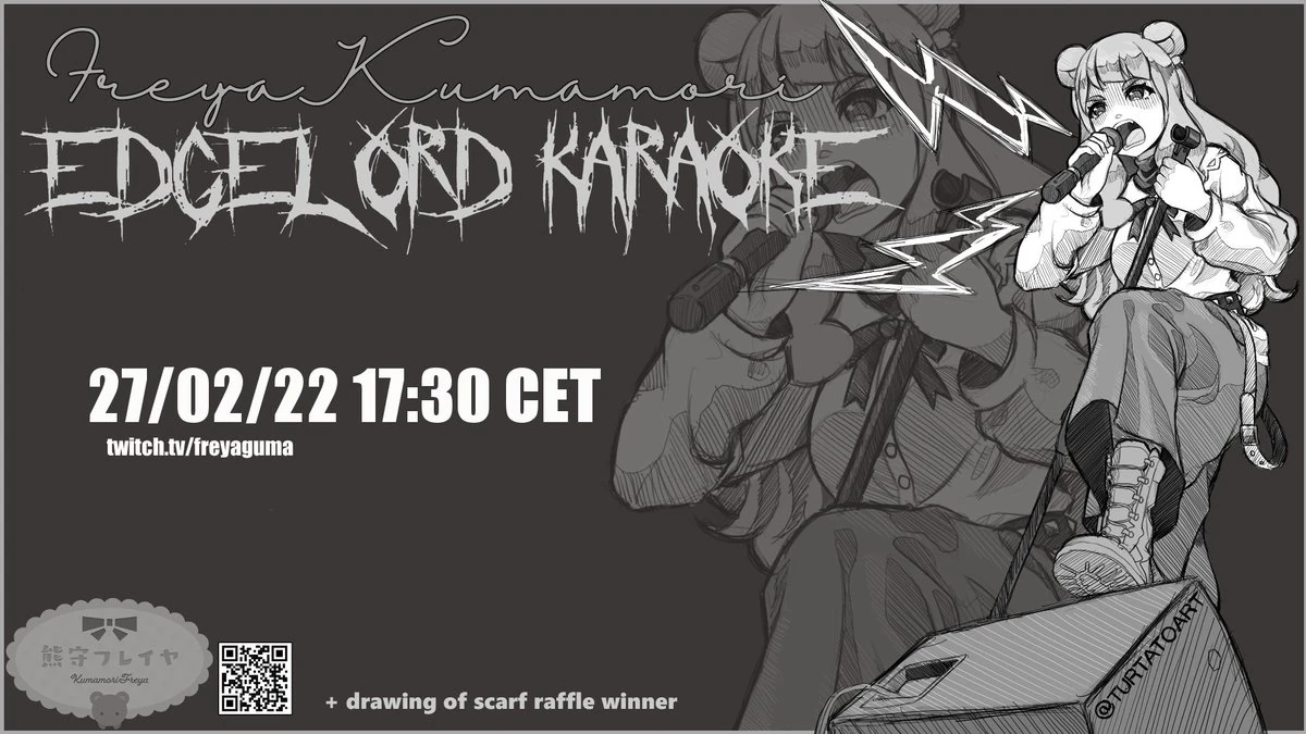 Ticket for the 1 K follower edgelord karaoke.