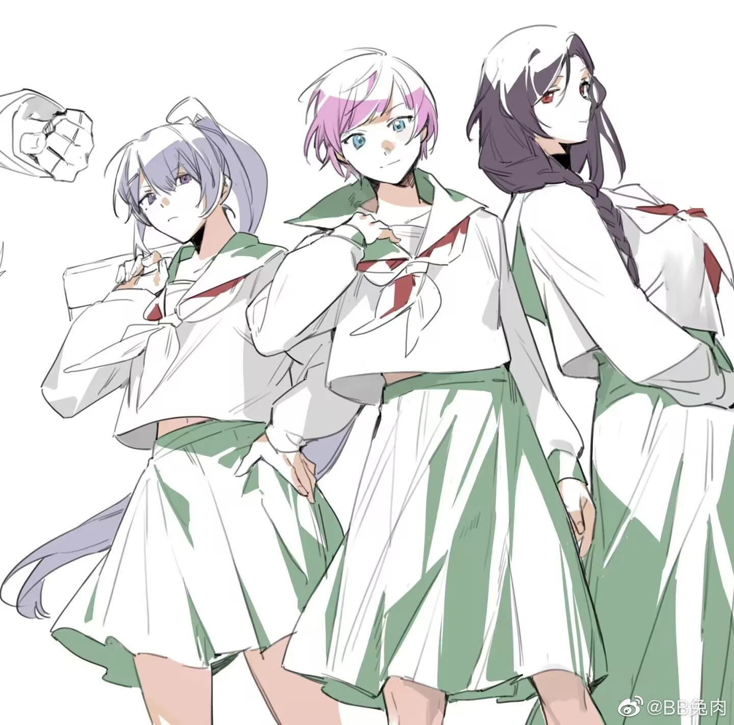 Higuchi Kaede, Shirayuki Tomoe, and Yuhi Riri<br>by BBokyo