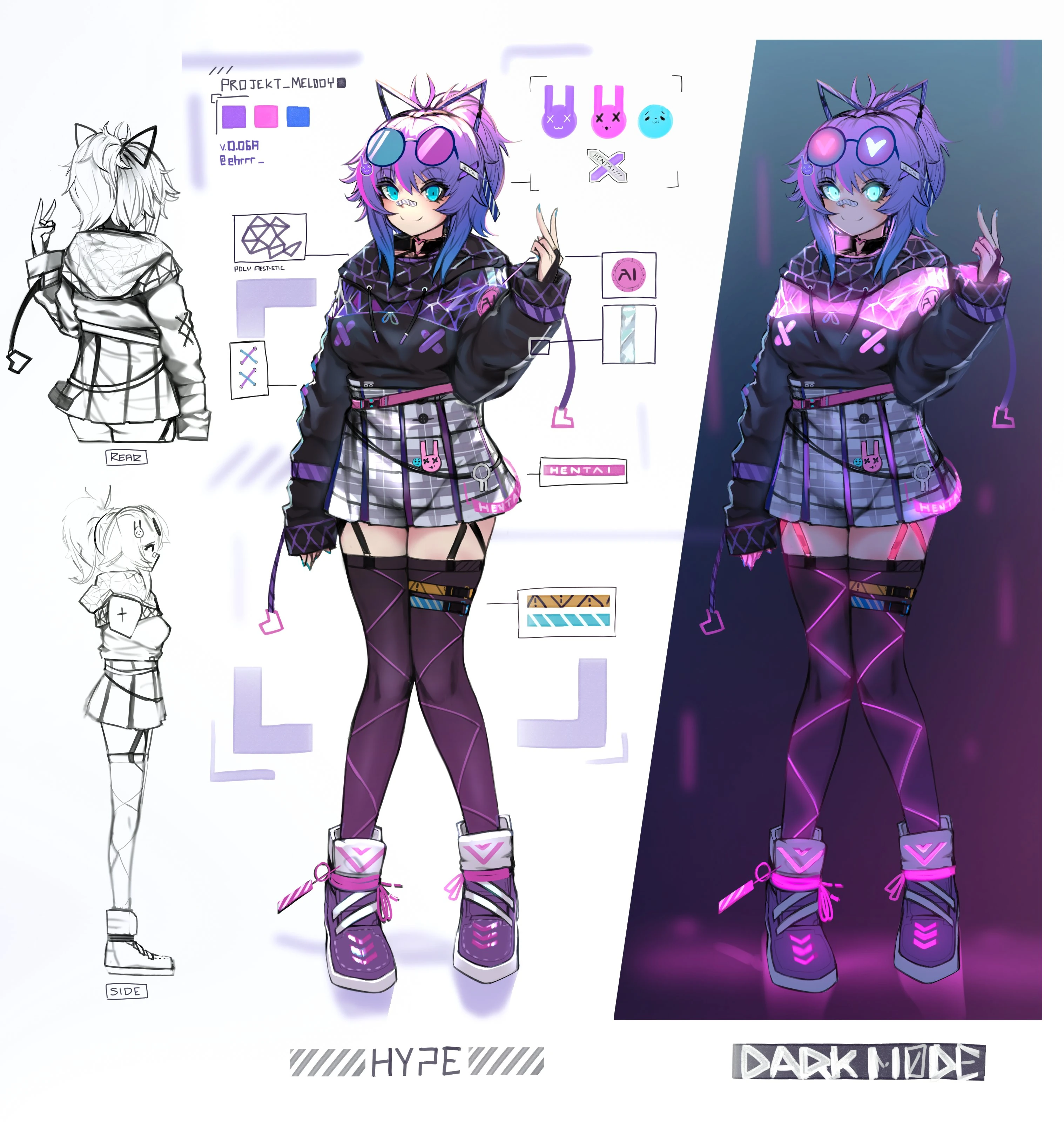 Mels Hype Ref sheet by ehrrrbutlewd