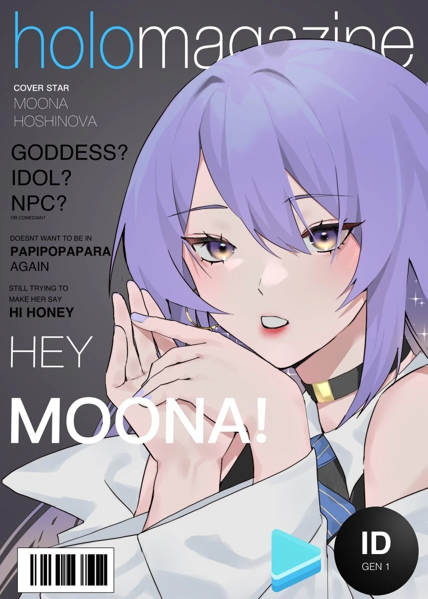 Moona Holomagazine Illustration<br>by Hieh