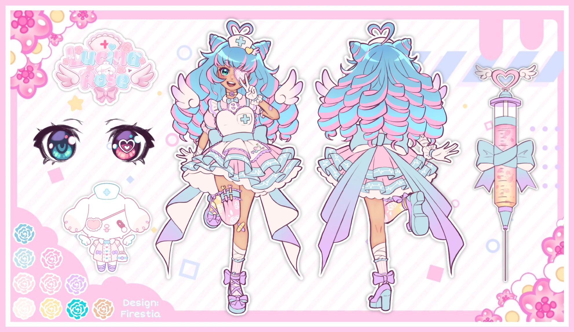 Lucina long hair model sheet