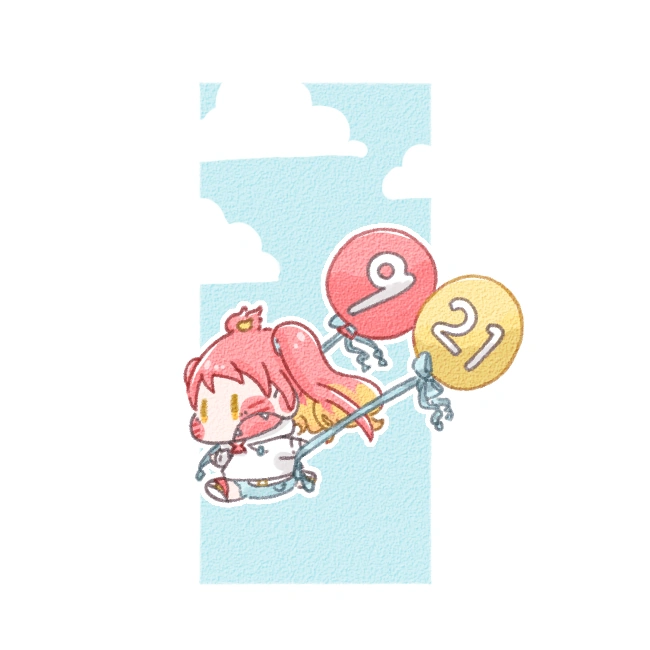 Tomoshika birthday illustration
