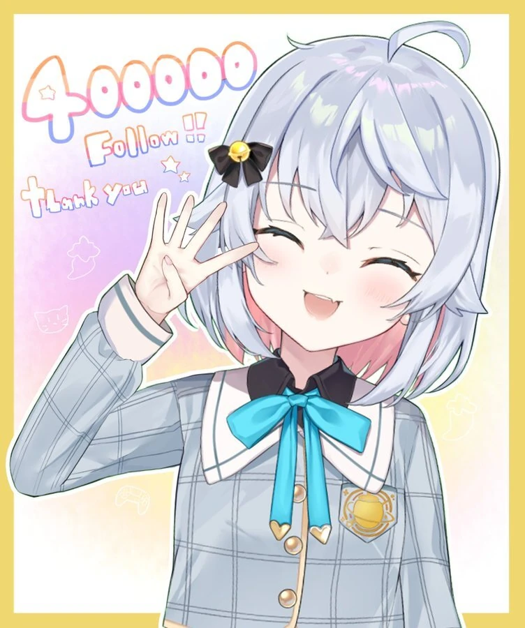 Kagura Nana 400,000 Twitter Followers Illustration