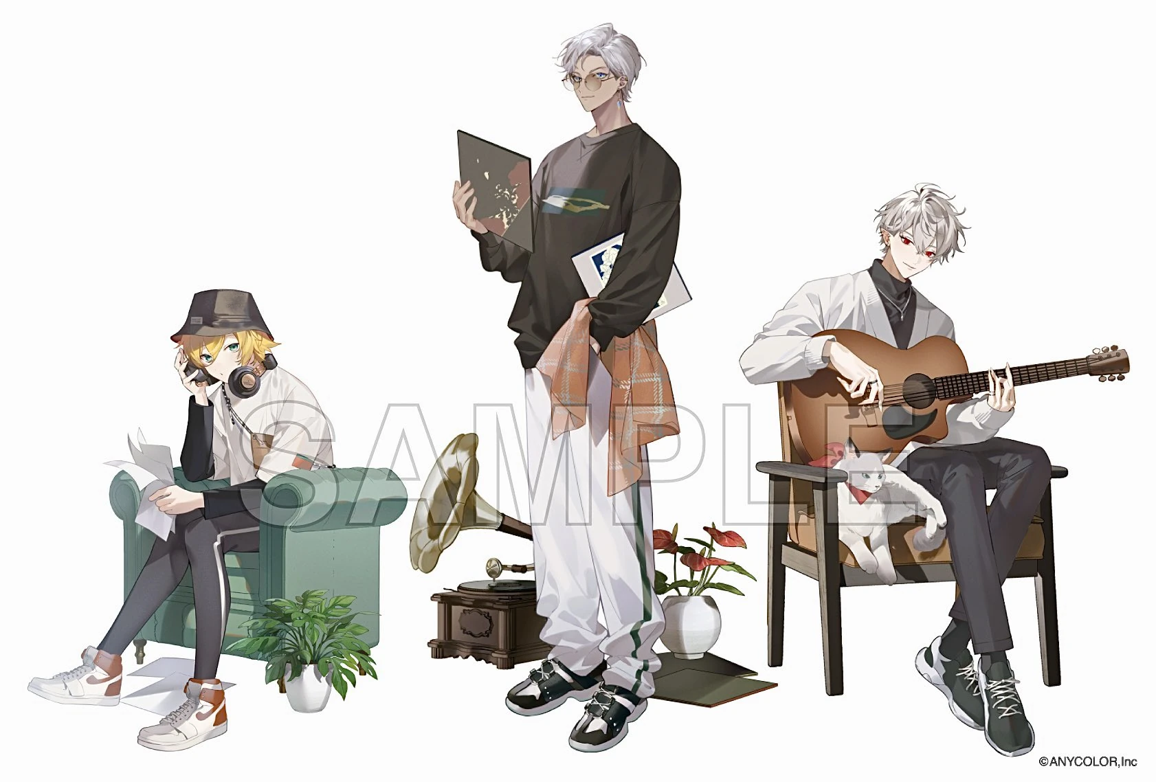 NIJISANJI x Manekineko Winter Music Illustration<br>by yukko