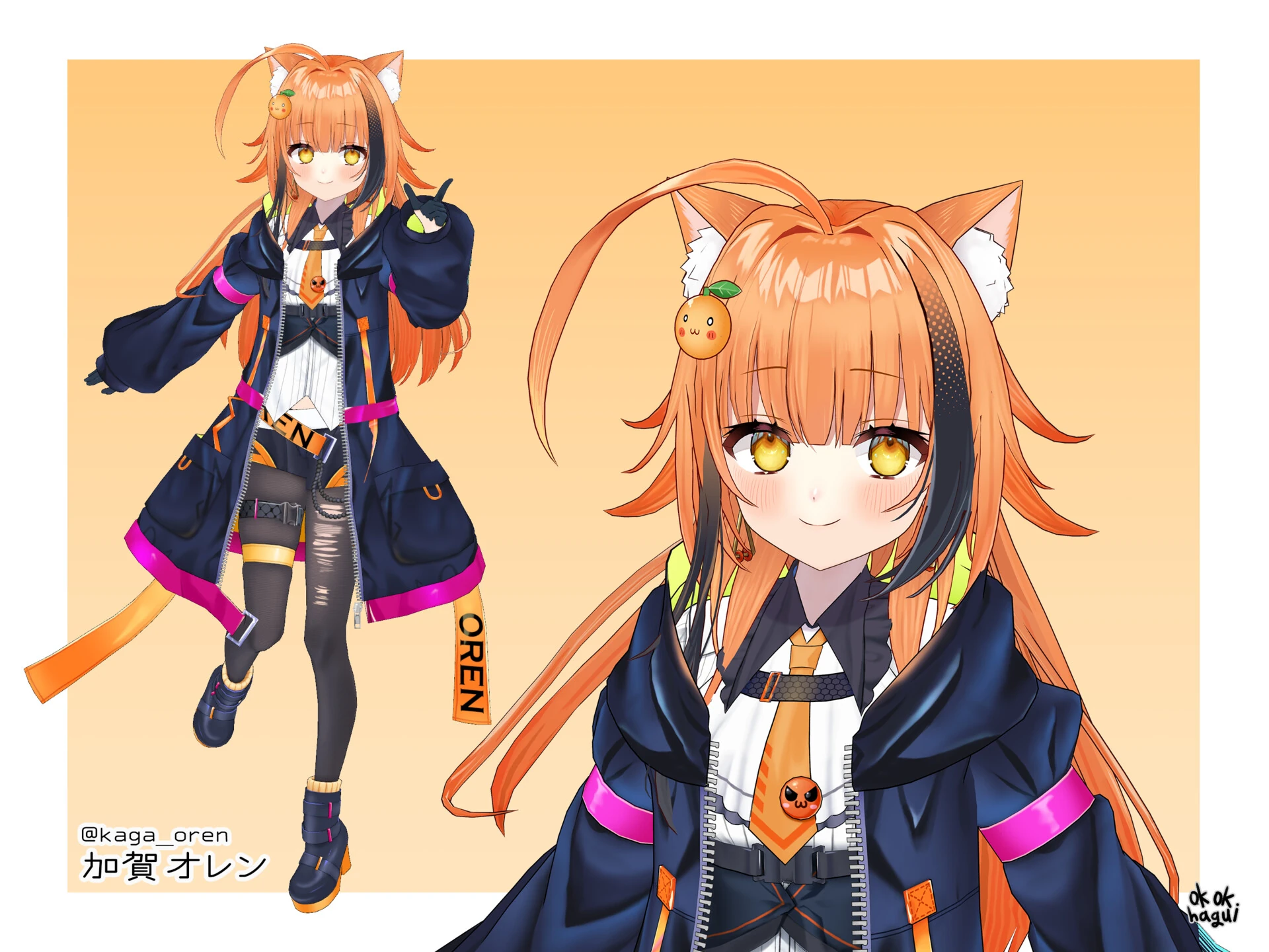 Model 2.0 2nd Costume Illustration<br>by okok haguki