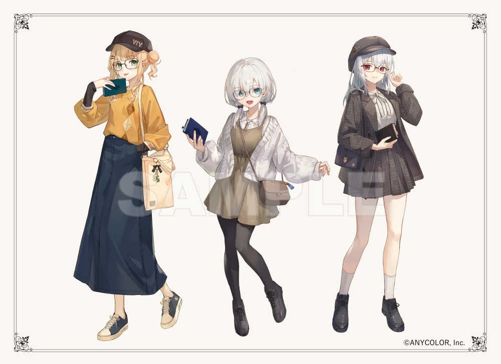 NIJISANJI Autumn Reading Goods Illustration<br>by kobuta
