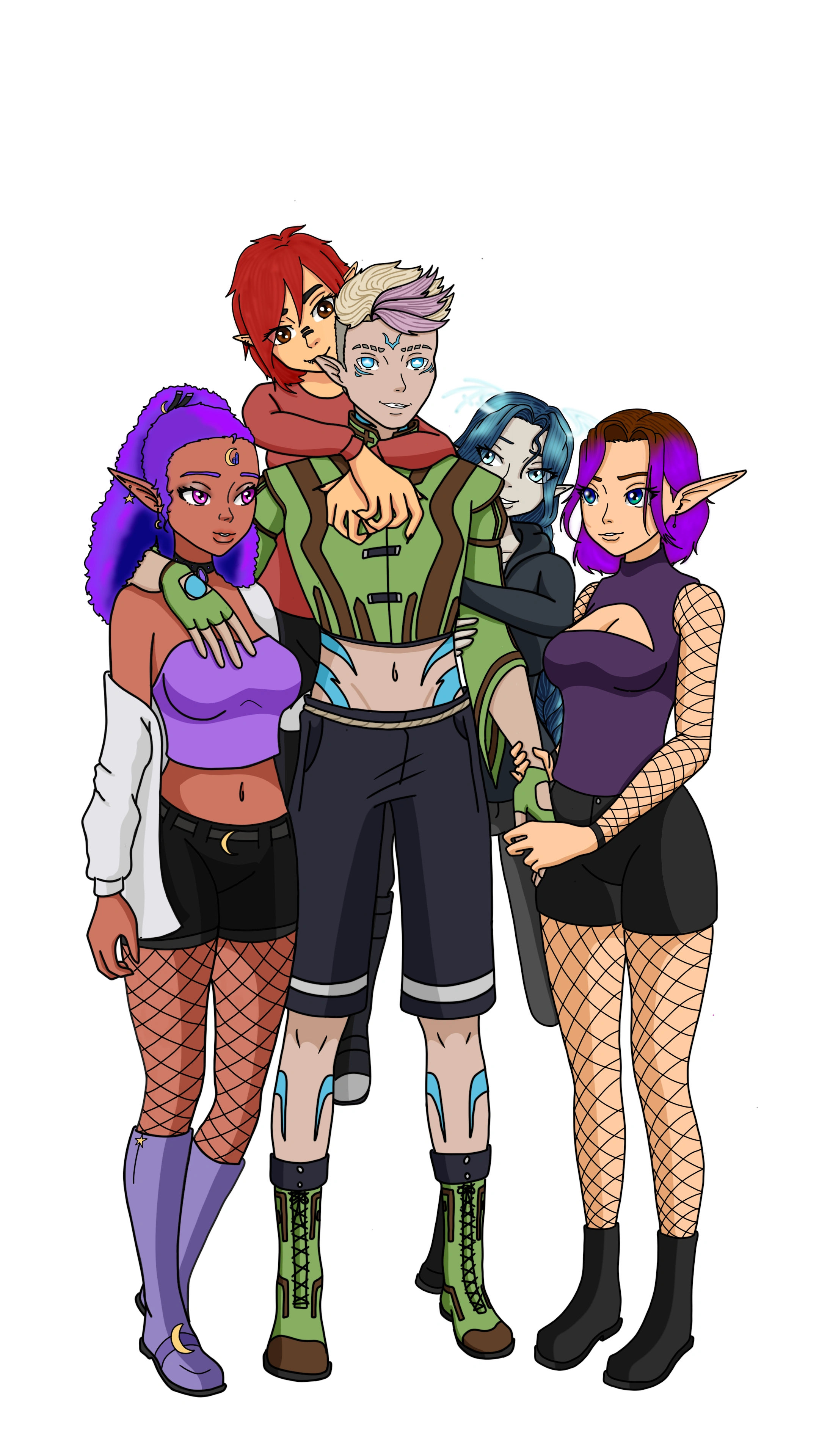 Akinzxe, TD, Adasca and Wystie Fanart by WysteriaBlayke