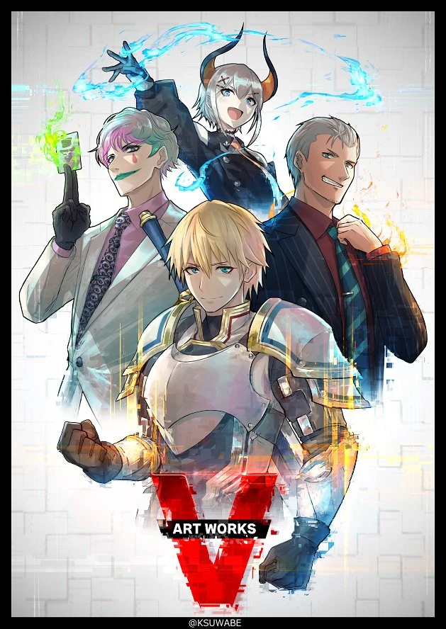 V-ART WORKS Fanbook Cover Illustration<br>by K-SUWABE