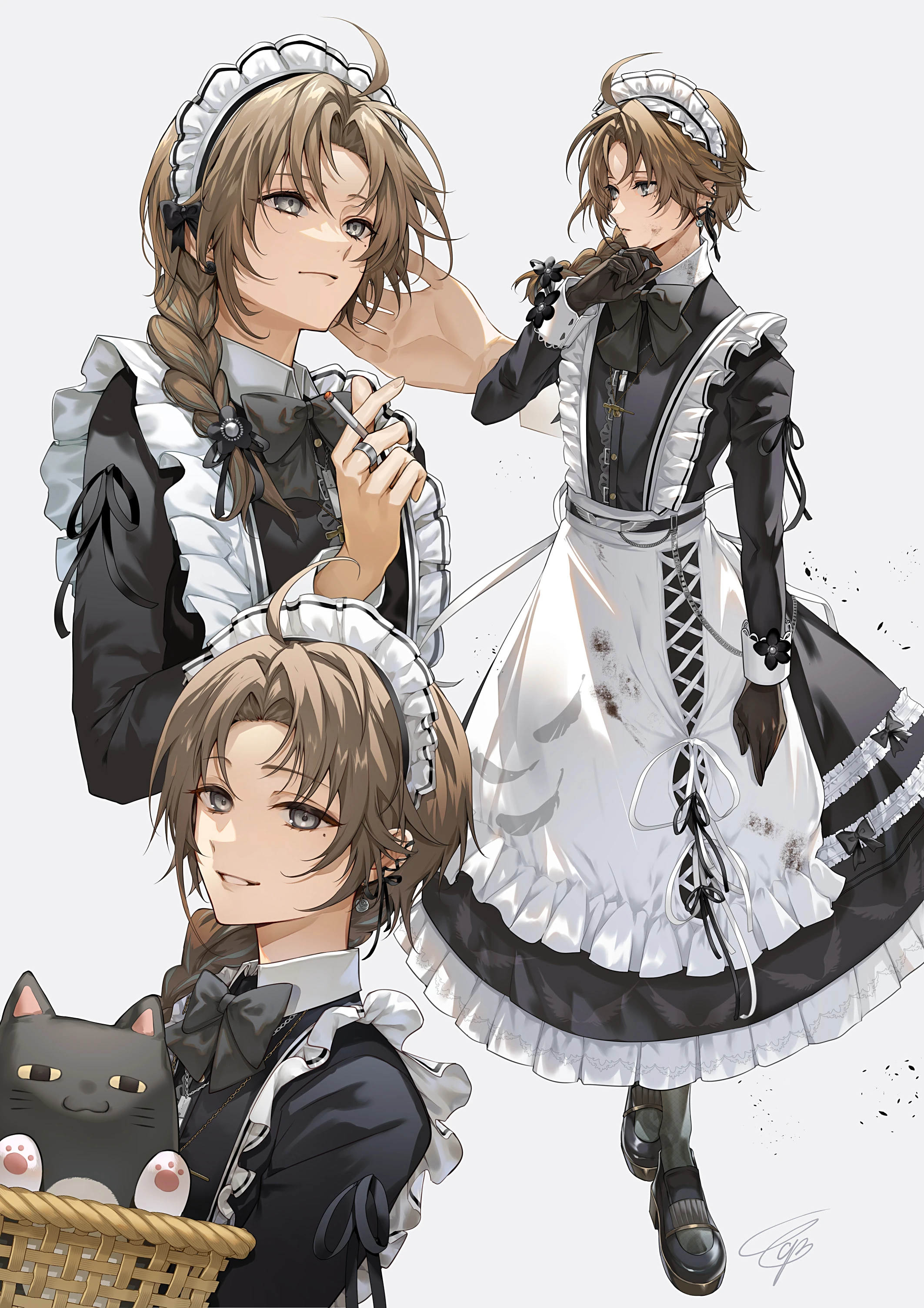 Kanae Maid Outfit Illustration by TCB