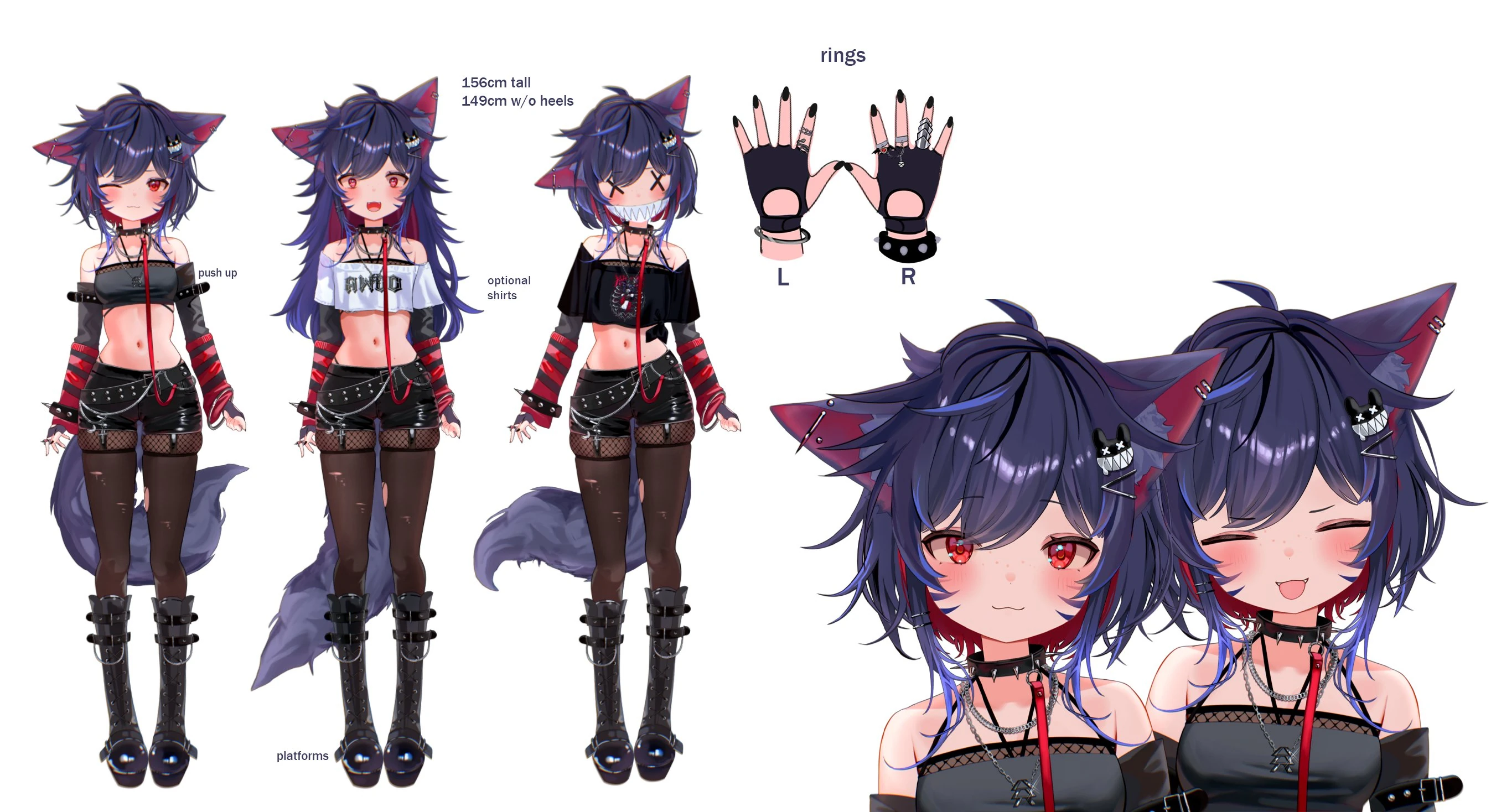 Kiba Emo Outfit Reference Sheet