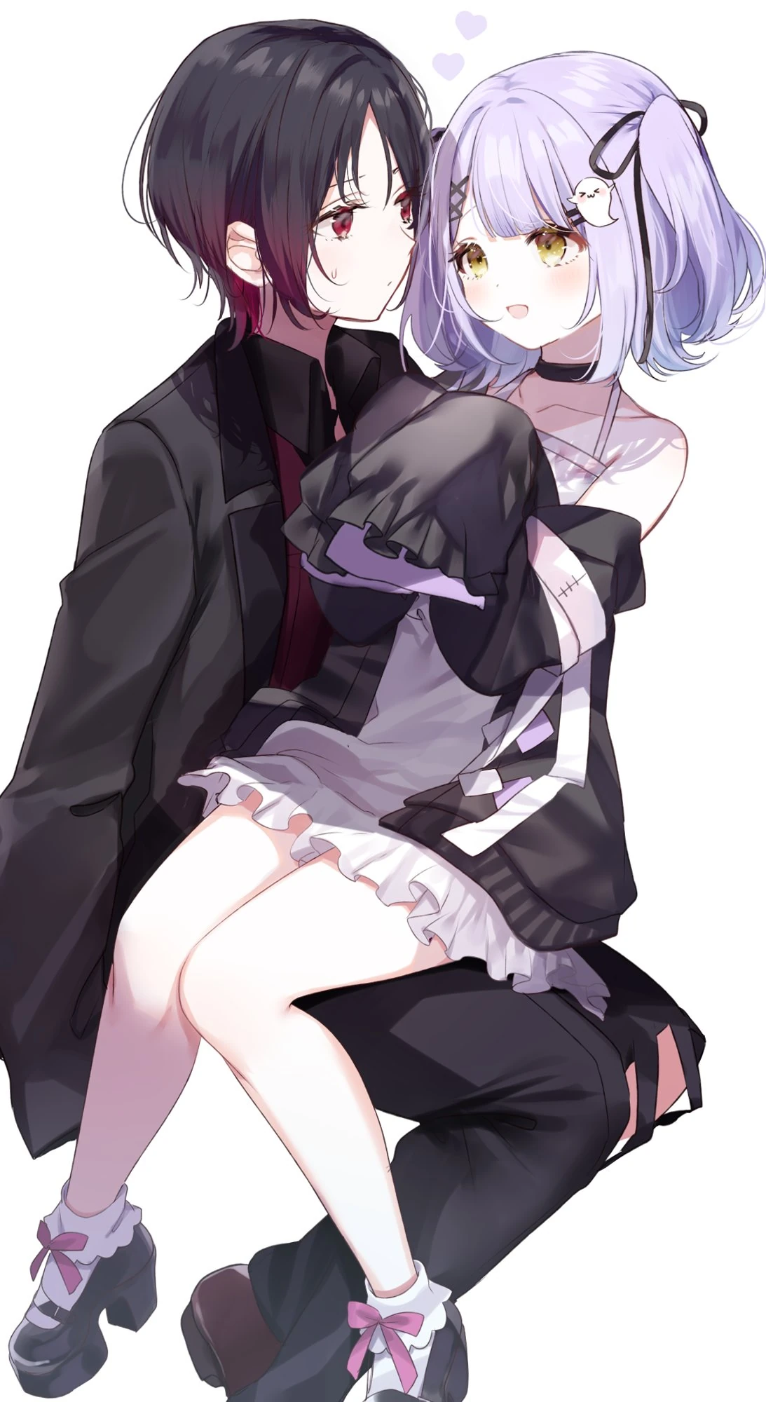 Ren and [[Shinomiya Runa]] by [https://twitter.com/z3_cut/status/1508423299587780610 Misumi]