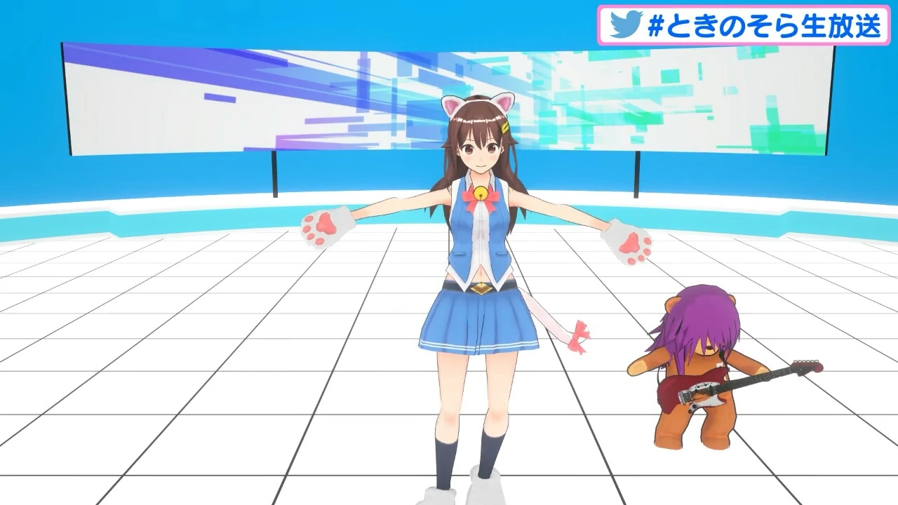 Tokino Sora (kitty ver. with Ankimo)