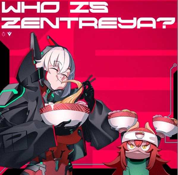 "Who Is Zentreya" Vite Ramen x Zentreya promo, artwork by KuroiEnpitsu