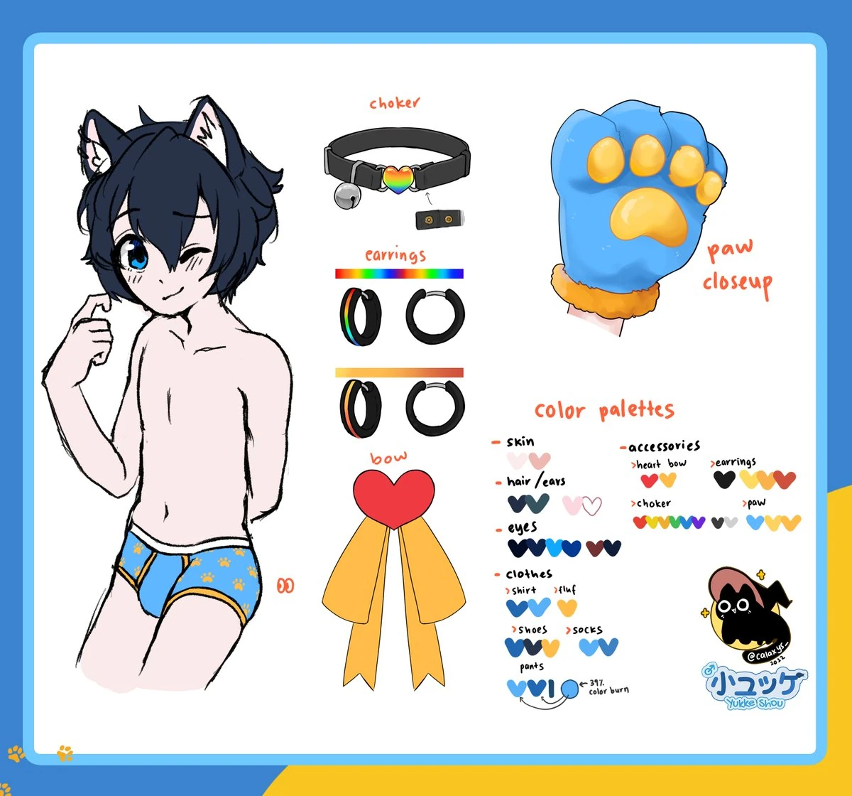 Yukke Shou second Model Ref Sheet 2 by CALAXYS_