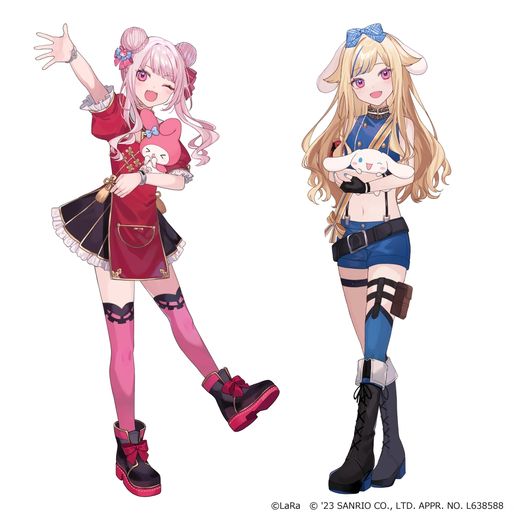 HIMEHINA x Sanrio Characters Collab Full Body Illustration by [https://twitter.com/haru_sugar02/status/1643191687726919681 Shugao]