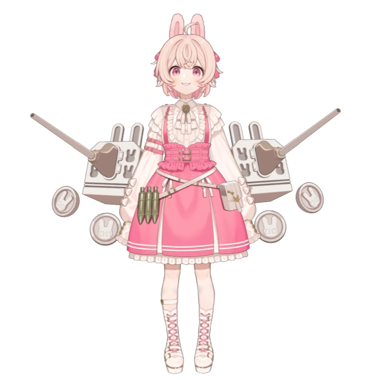 2nd Outfit Pink Short Hair Alternate