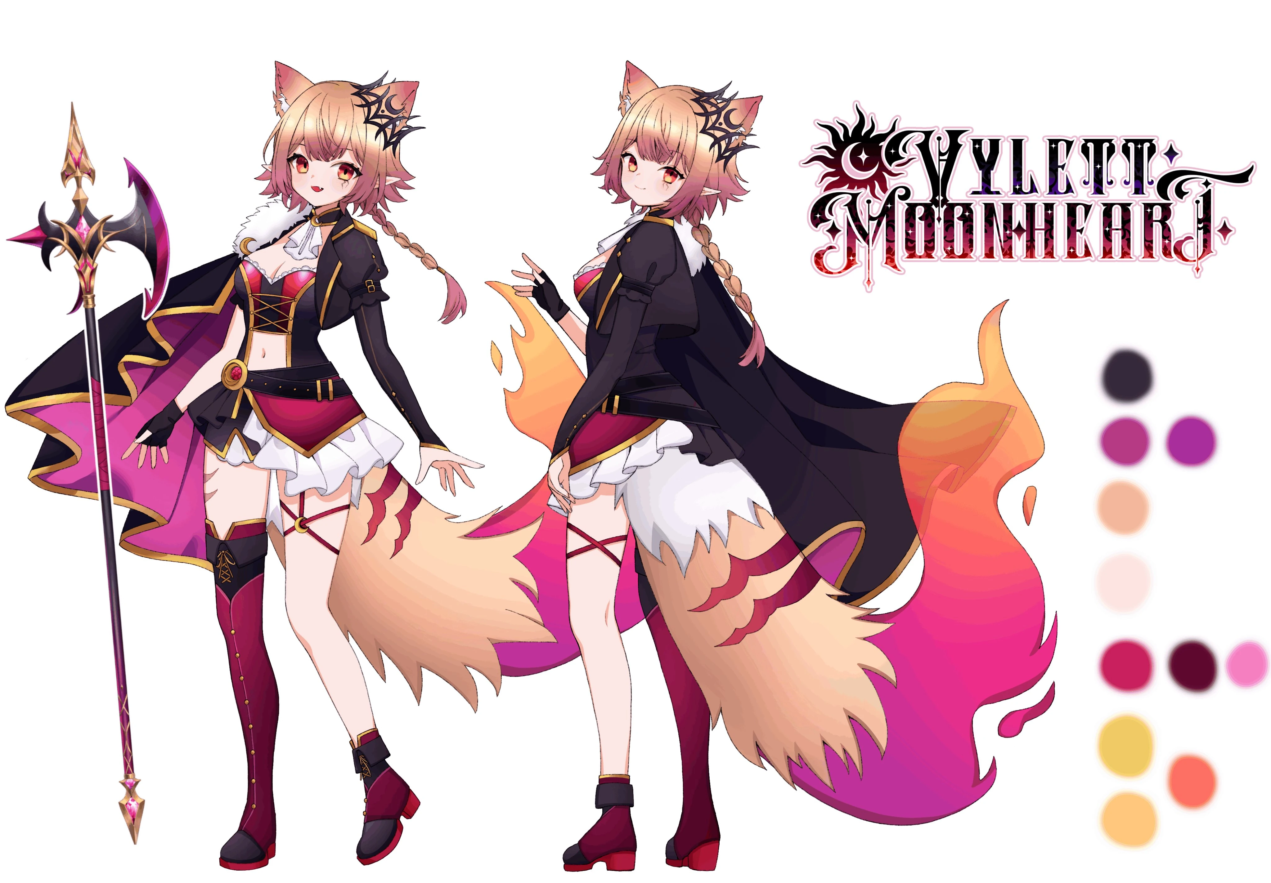 Reference sheet as Vylett Moonheart