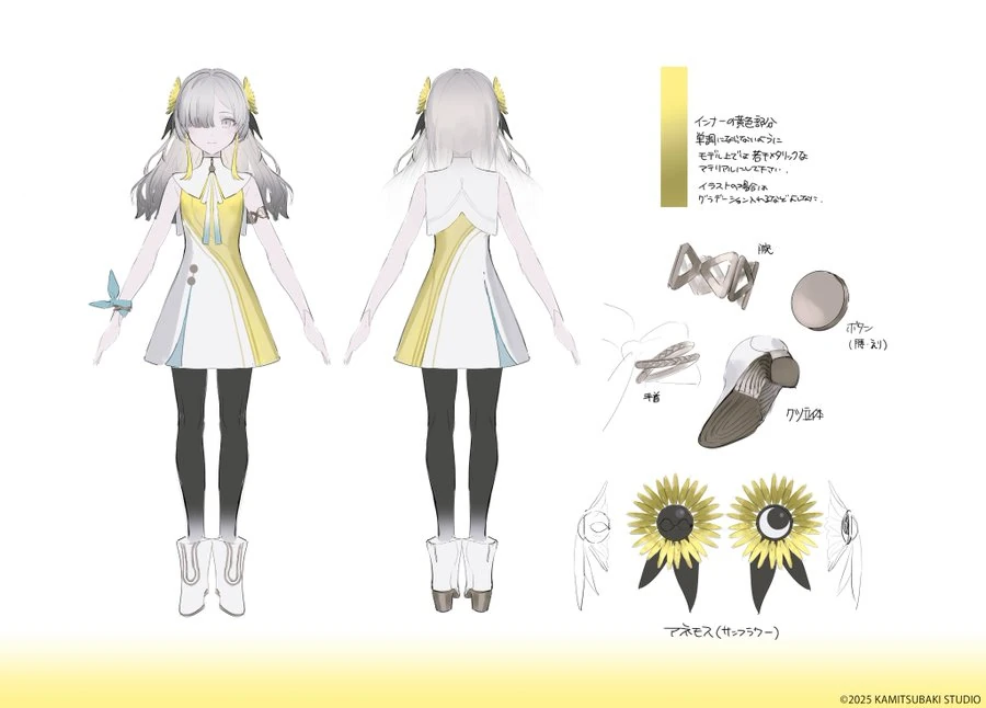 Universal Form: Sunflower Reference Sheet (Cast-off Version)<br>by FLAT STUDIO