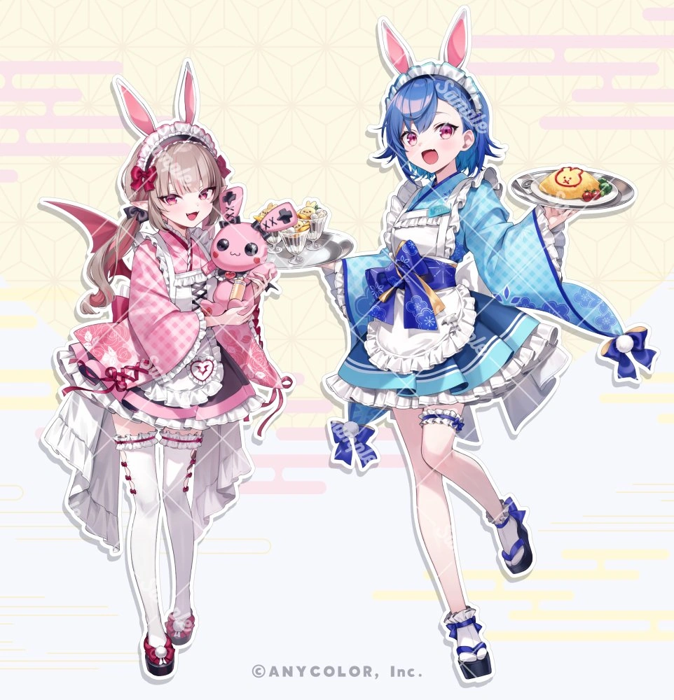 NIJISANJI Tama-Usagi Cafe Goods Illustration by noka