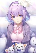 Valentine's Highschool Outfit Illustration by Dabuki
