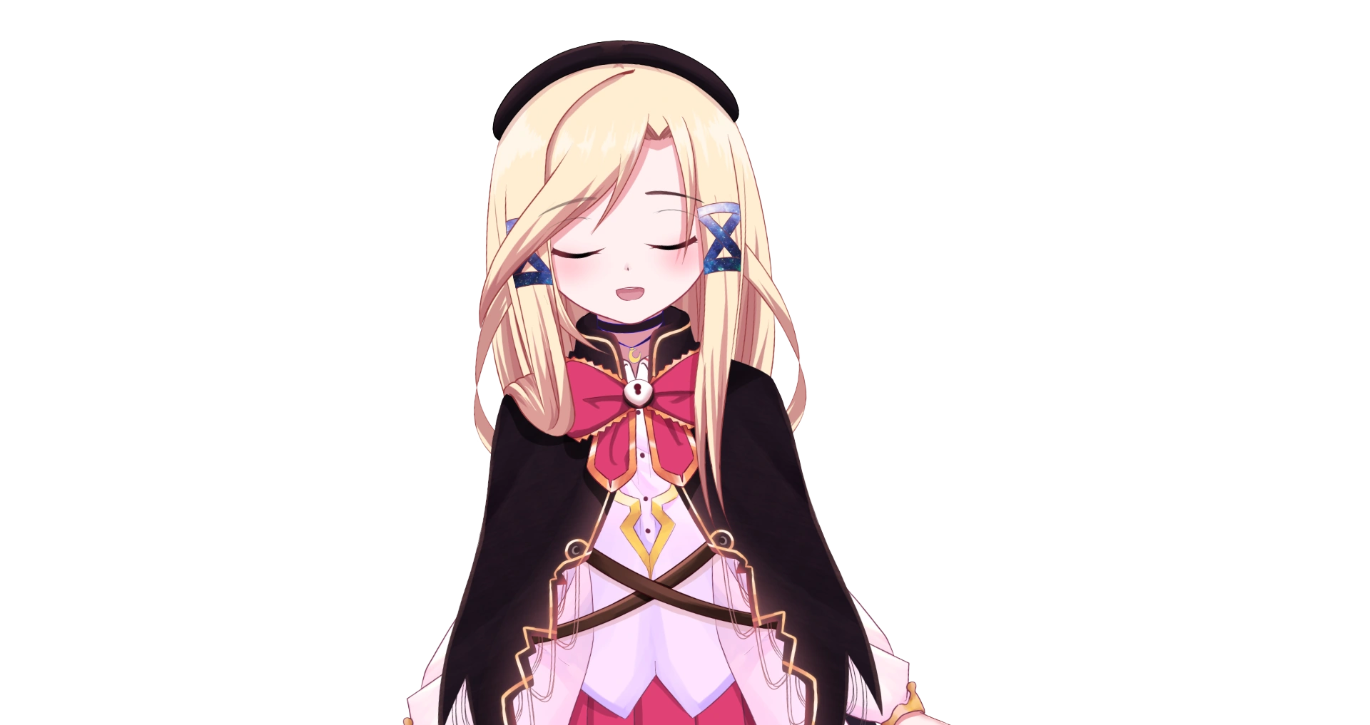 Haniel eyes closed