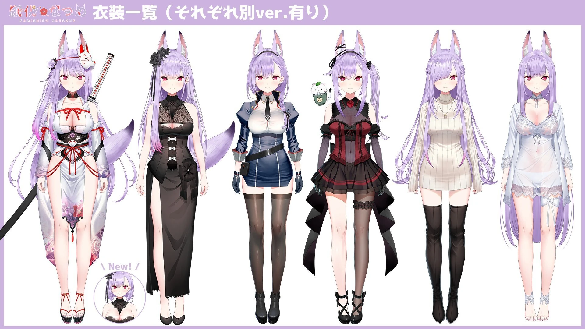Natsume Outfit Sheet (2nd-6th)