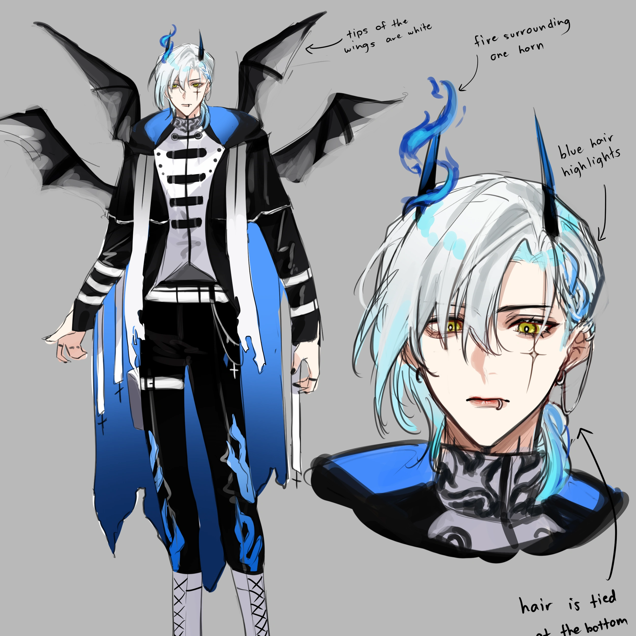 U-devil reference sheet for Halloween 2023 Collection by CG Crescent