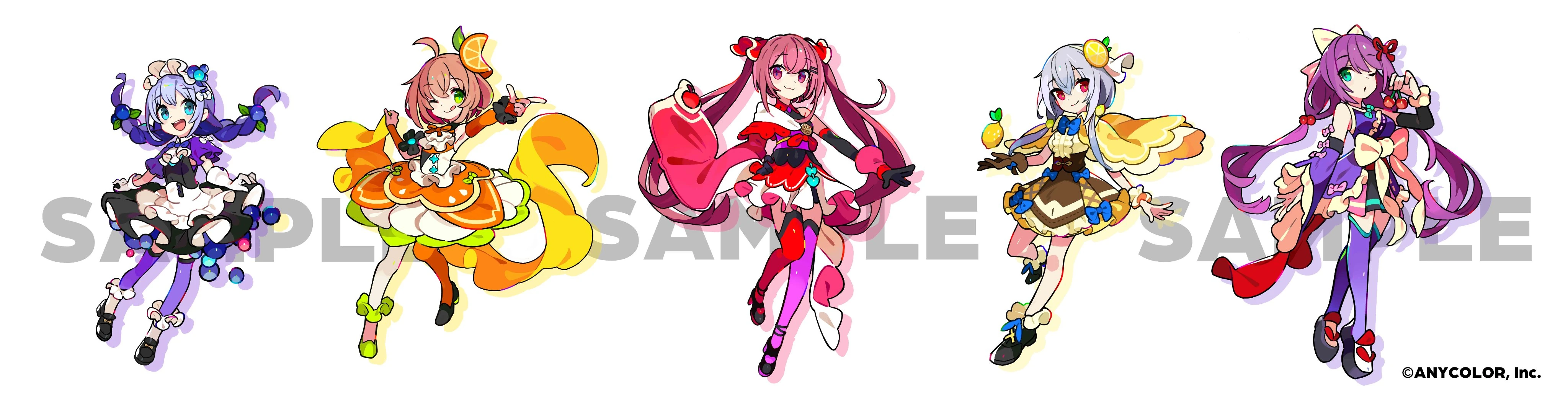 NIJISANJI Fruit Party Goods Illustration<br>by Kurumitsu