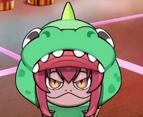 2D Dino onesie for the gecko chat mascot