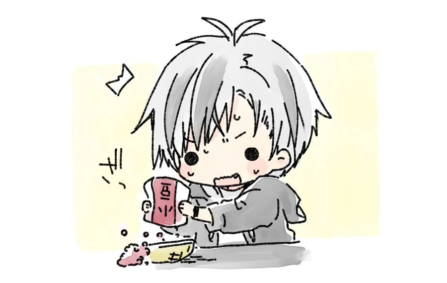 Adzuki Beans ASMR Stream Illustration<br>by Kamiyoshi Rika