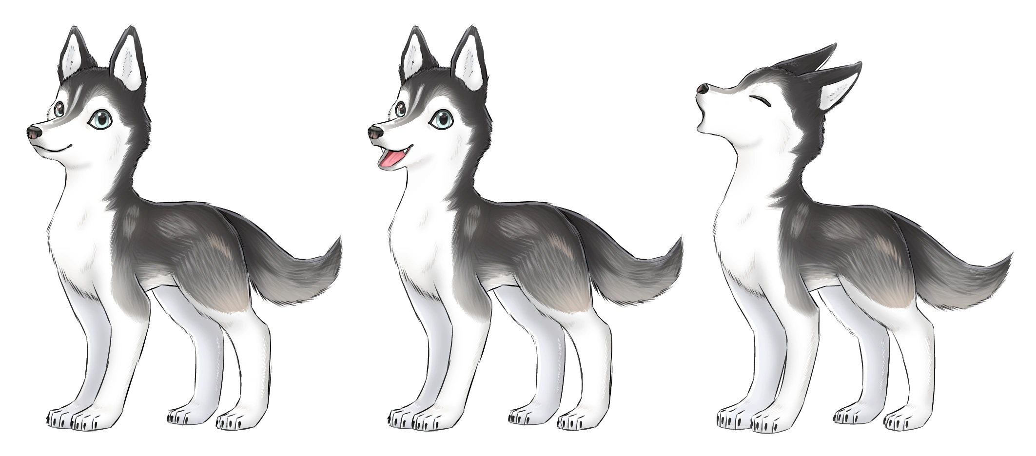 Taigas Husky, Hayate, Art by @MelisChai