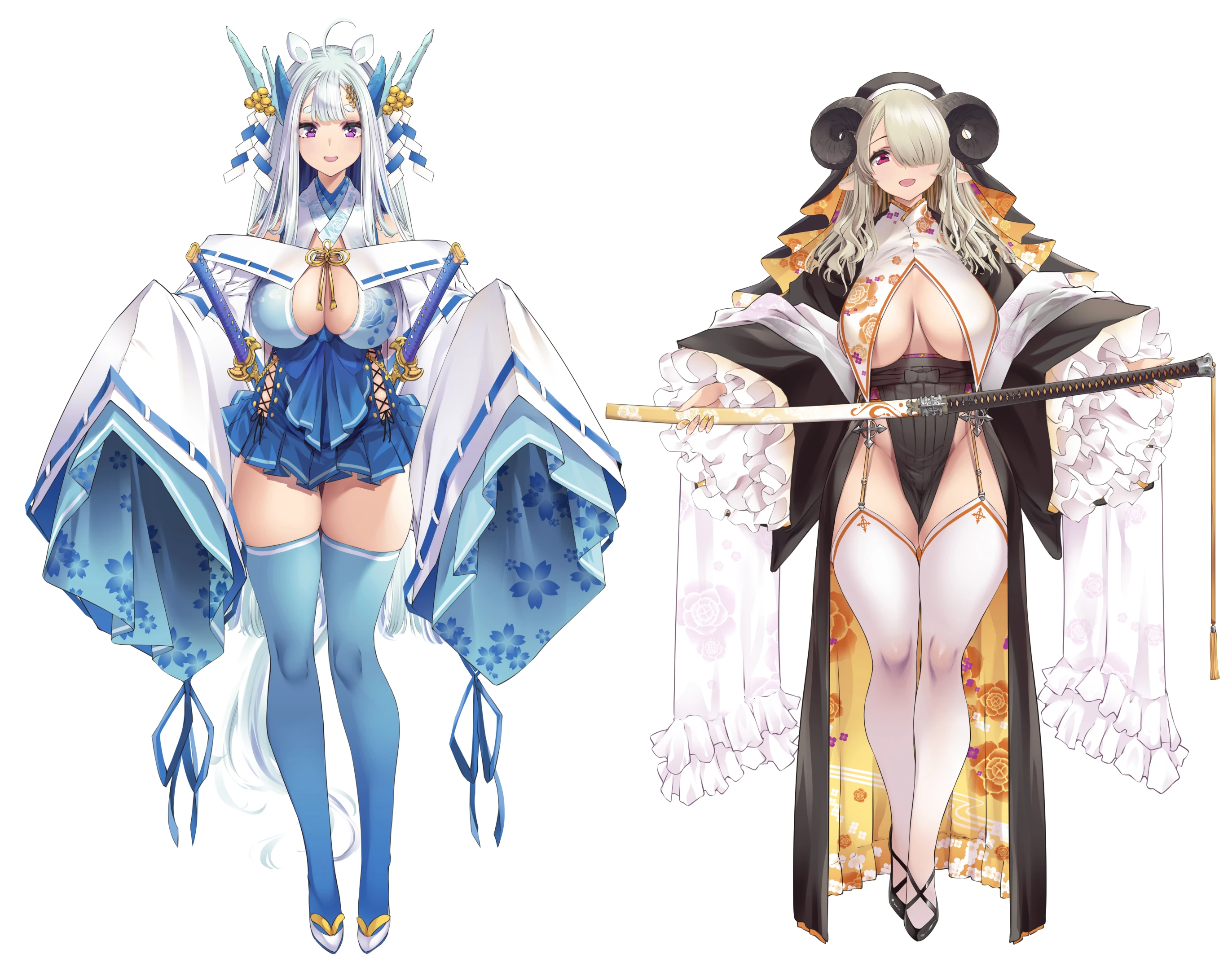 Mikoshiba Mikoto and Inori Marie Full Body
