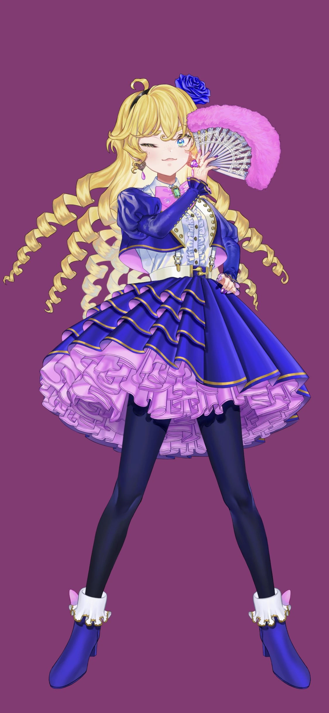 Rokumekan Kiriko In Blue Dress
