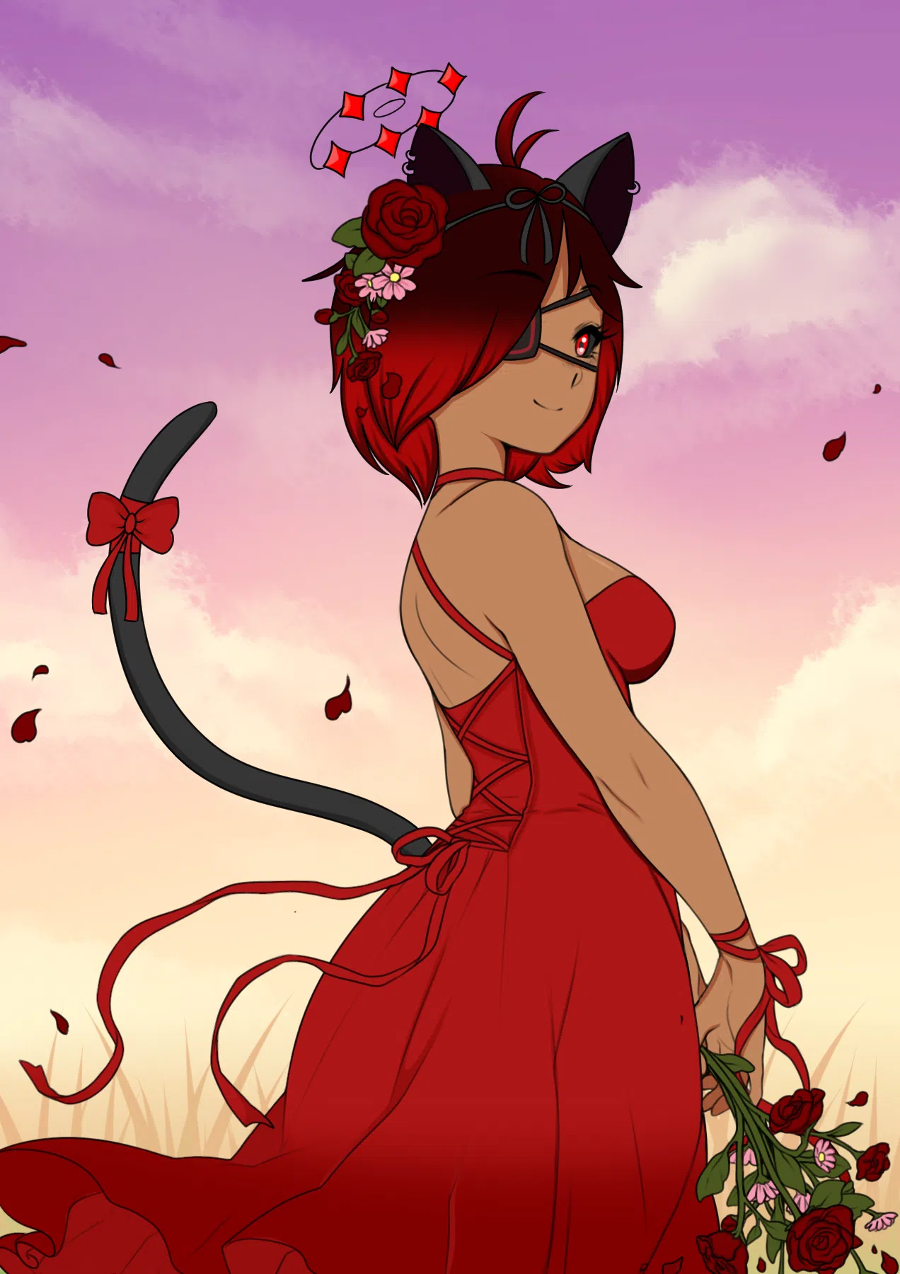 Vixie in a Rose Garden<br>by Lola Boba