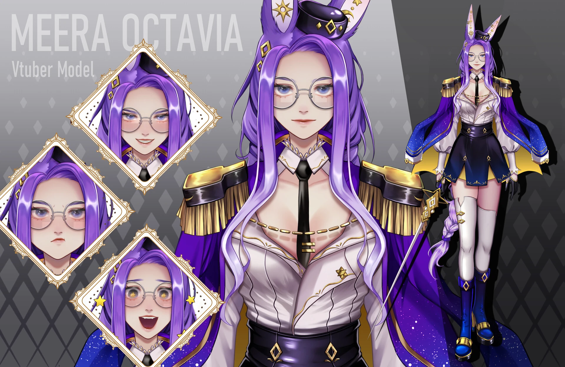 '''The Meera Octavia Live2D model by Clarice Lim.'''