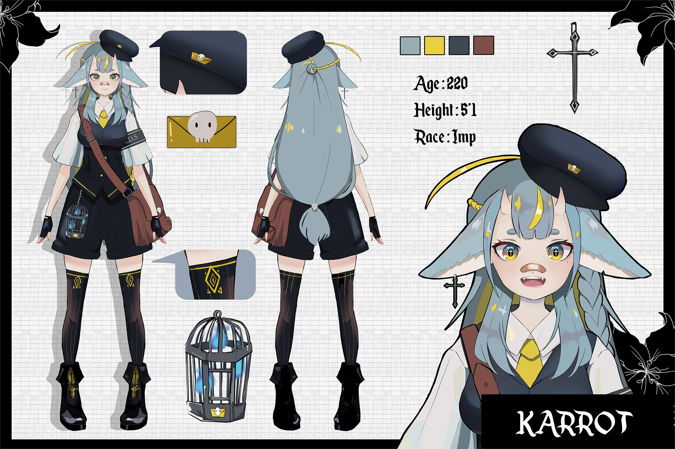 Karrot 1.0 model reference sheet