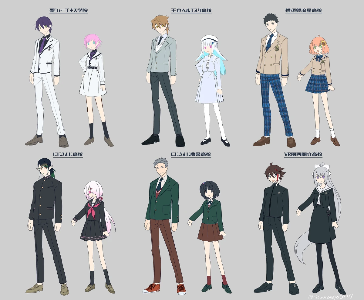 NIJISANJI Koshien 2020 Outfit Designs<br>by Ninahachi