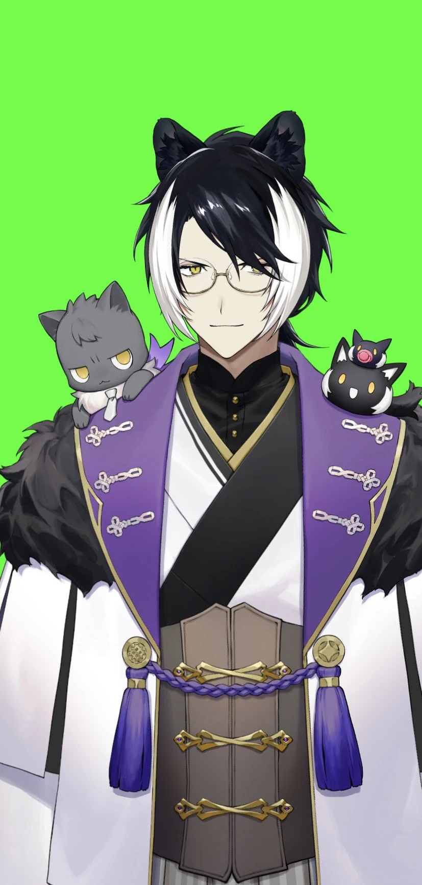 New Year's costume with Glasses and Mascots