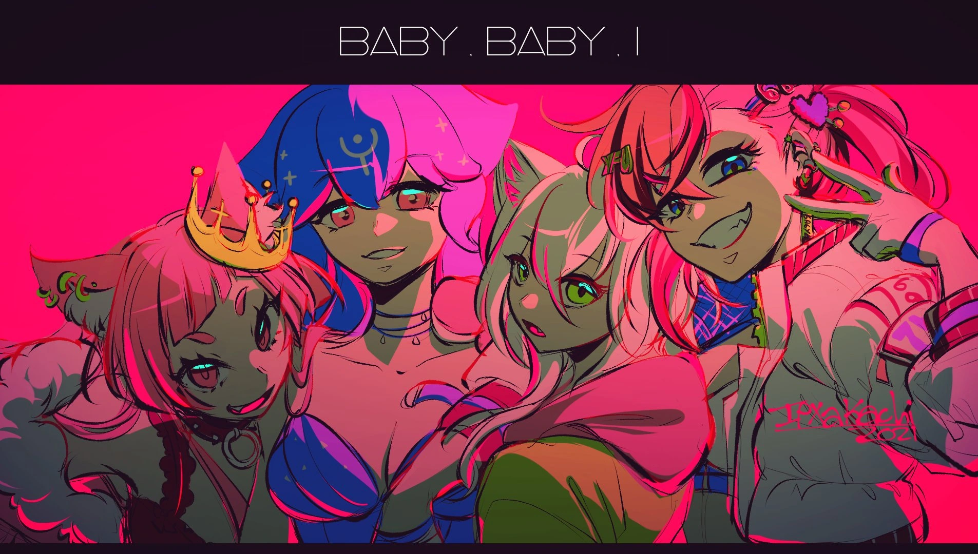 Baby, Baby, I (pinky purin, bao, purrito, and YFU BABY) by xeiv