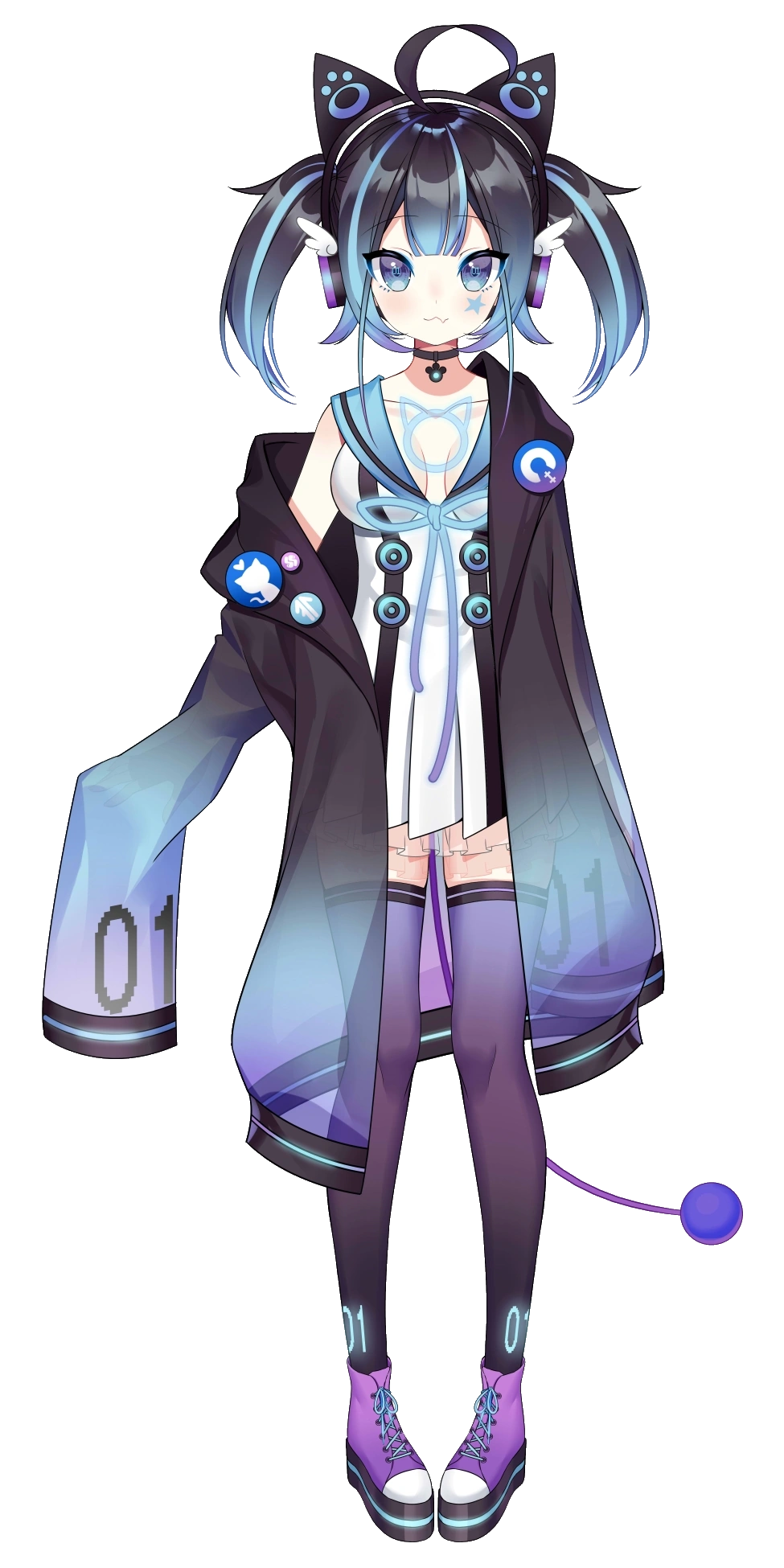 Cyan full body