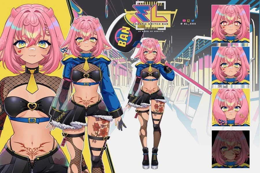 4th VTuber model, 2.0 as el_XoX