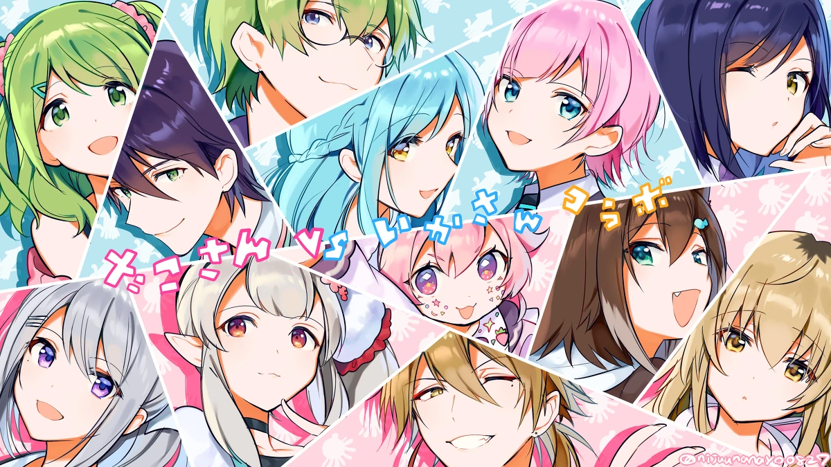 NIJISANJI Takosan vs Ikasan Collaboration Stream Illustration<br>by Ninahachi