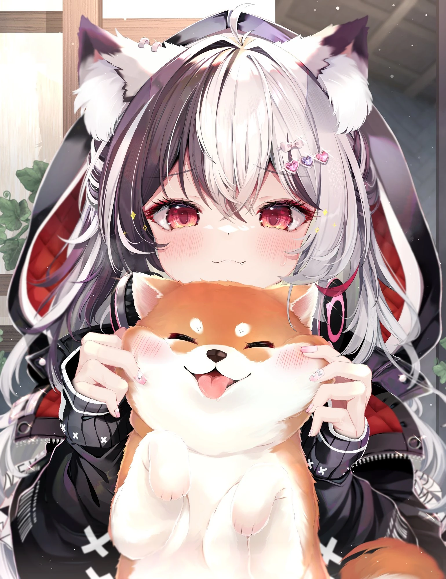 November 2023 (With Her Pet Dog "Hime") Illustration<br>by Herself