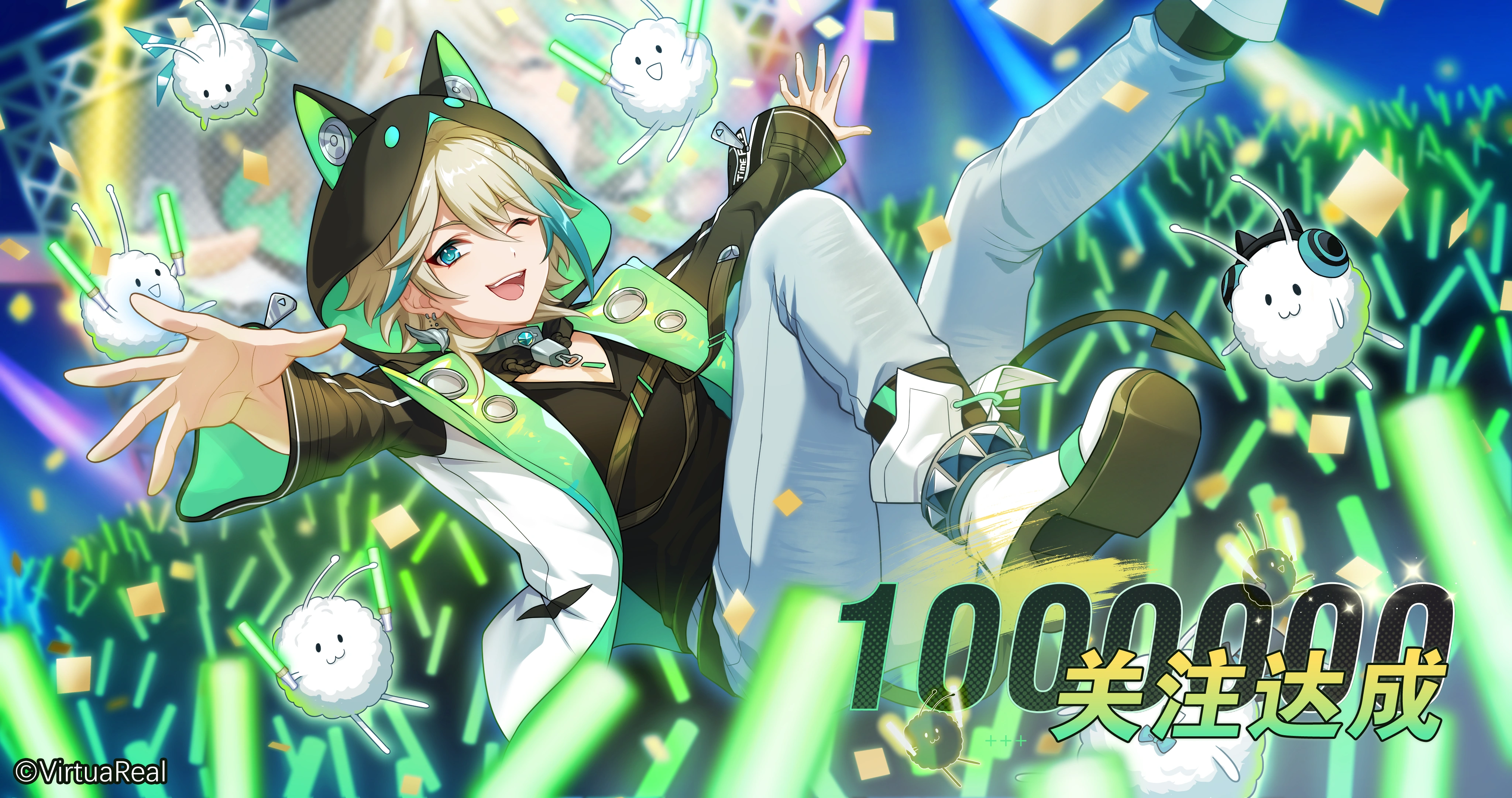 1,000,000 bilibili followers illustration