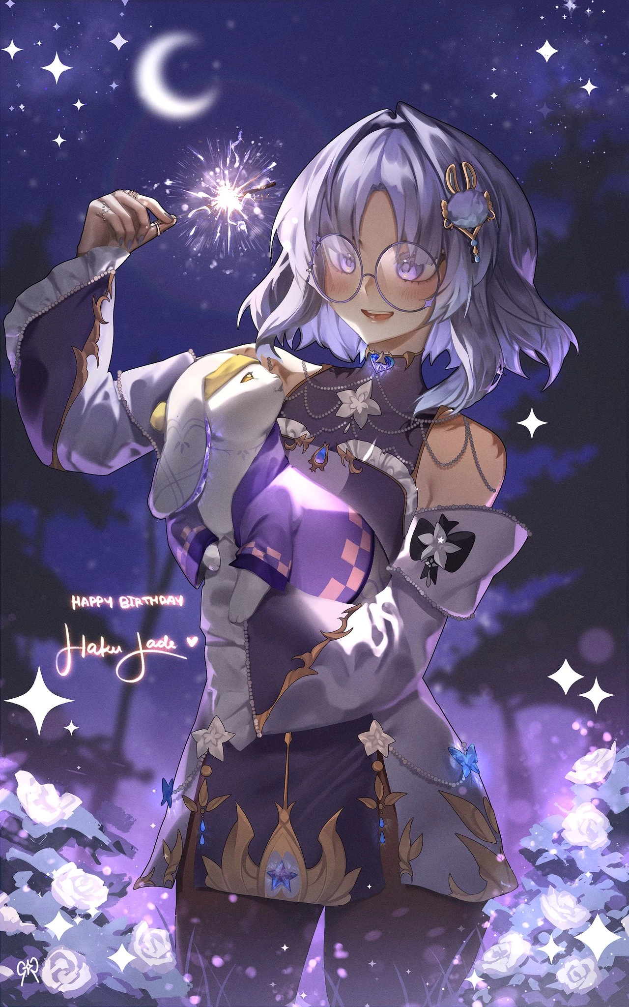 Haku with her BB's <br>by Kirai