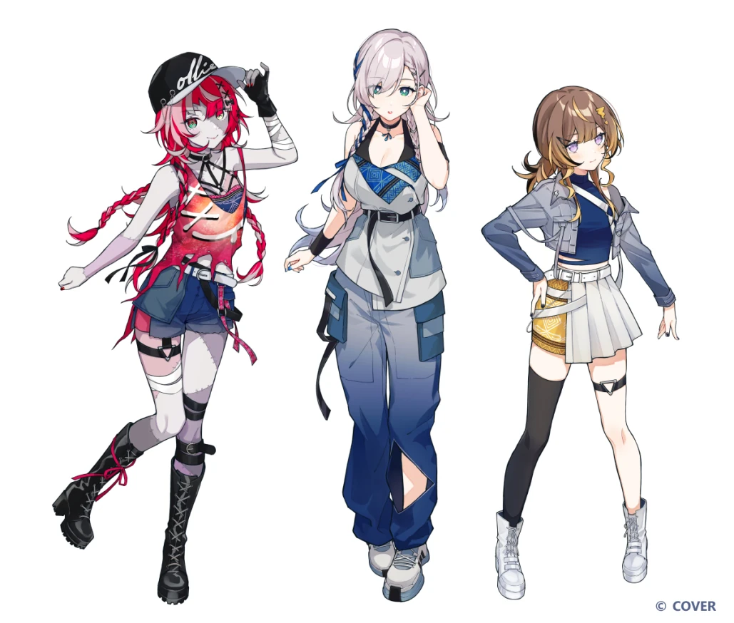 hololive Indonesia 5th Anniversary Chromatic Future Key Visual by Puunyan