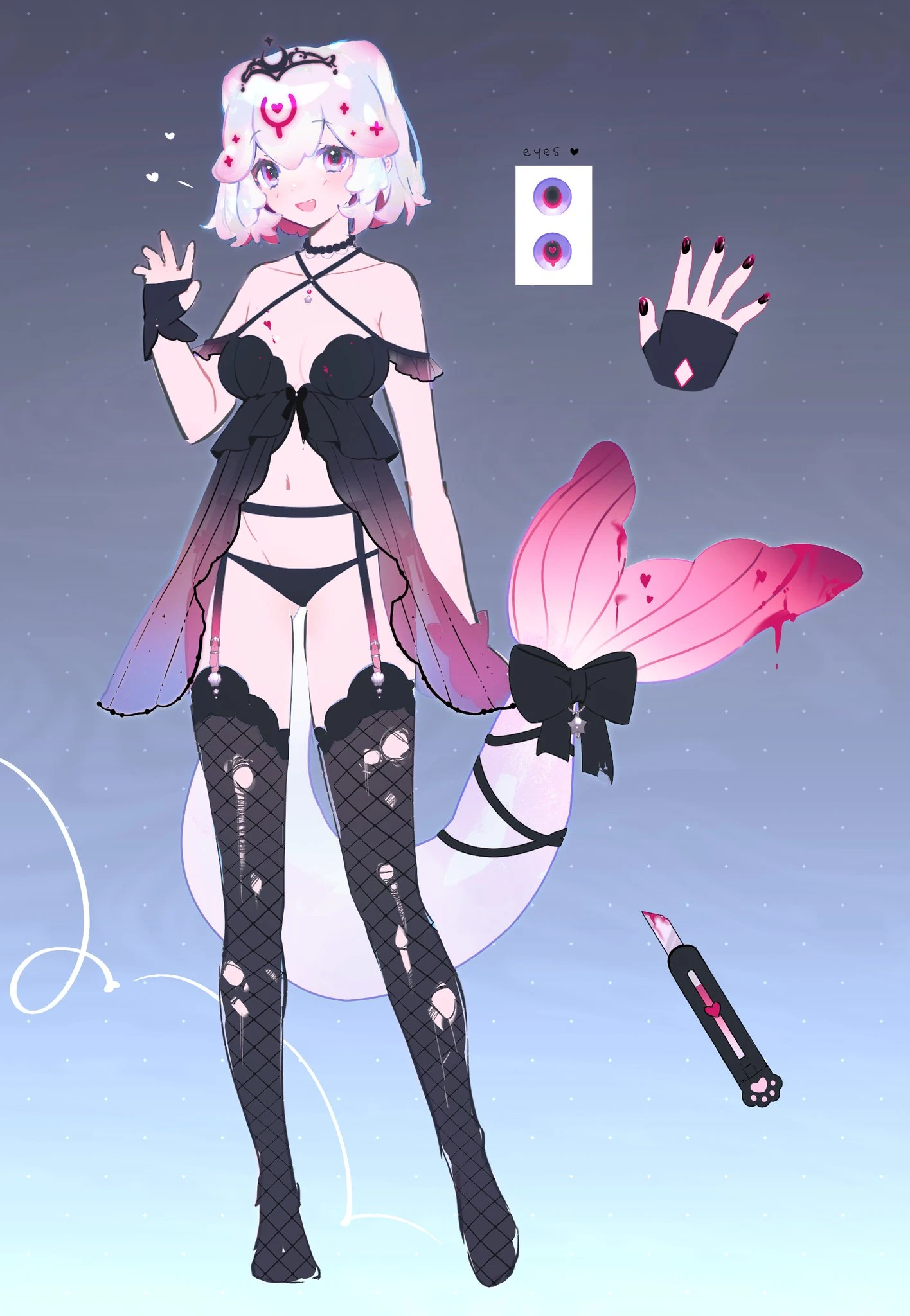 2.0 Model "Yandere Bao" Reference Sheet<br>by Weeniedesu