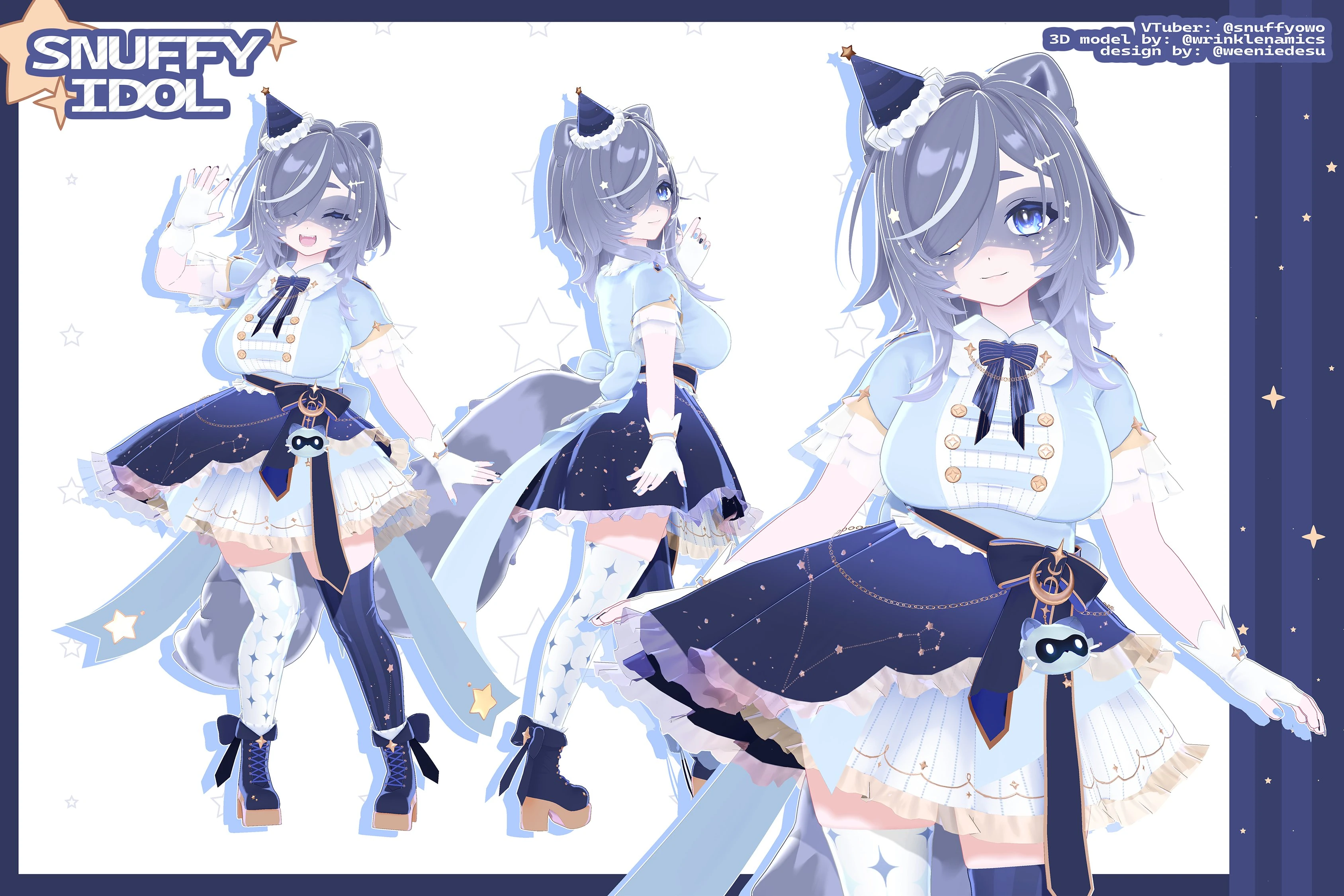 3D Idol Model by [https://x.com/snuffyowo/status/1940985106698838127 Wrinkle]
