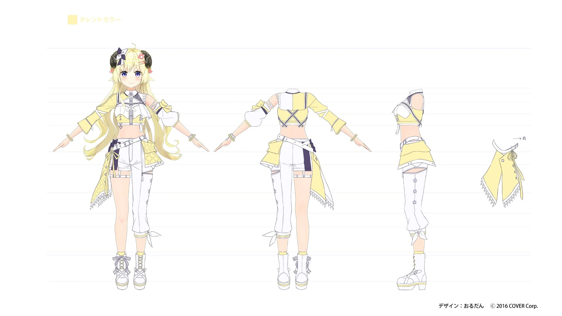 hololive 6th fes. Color Rise Harmony 3D Idol Costume Concept Illustration by Ordan
