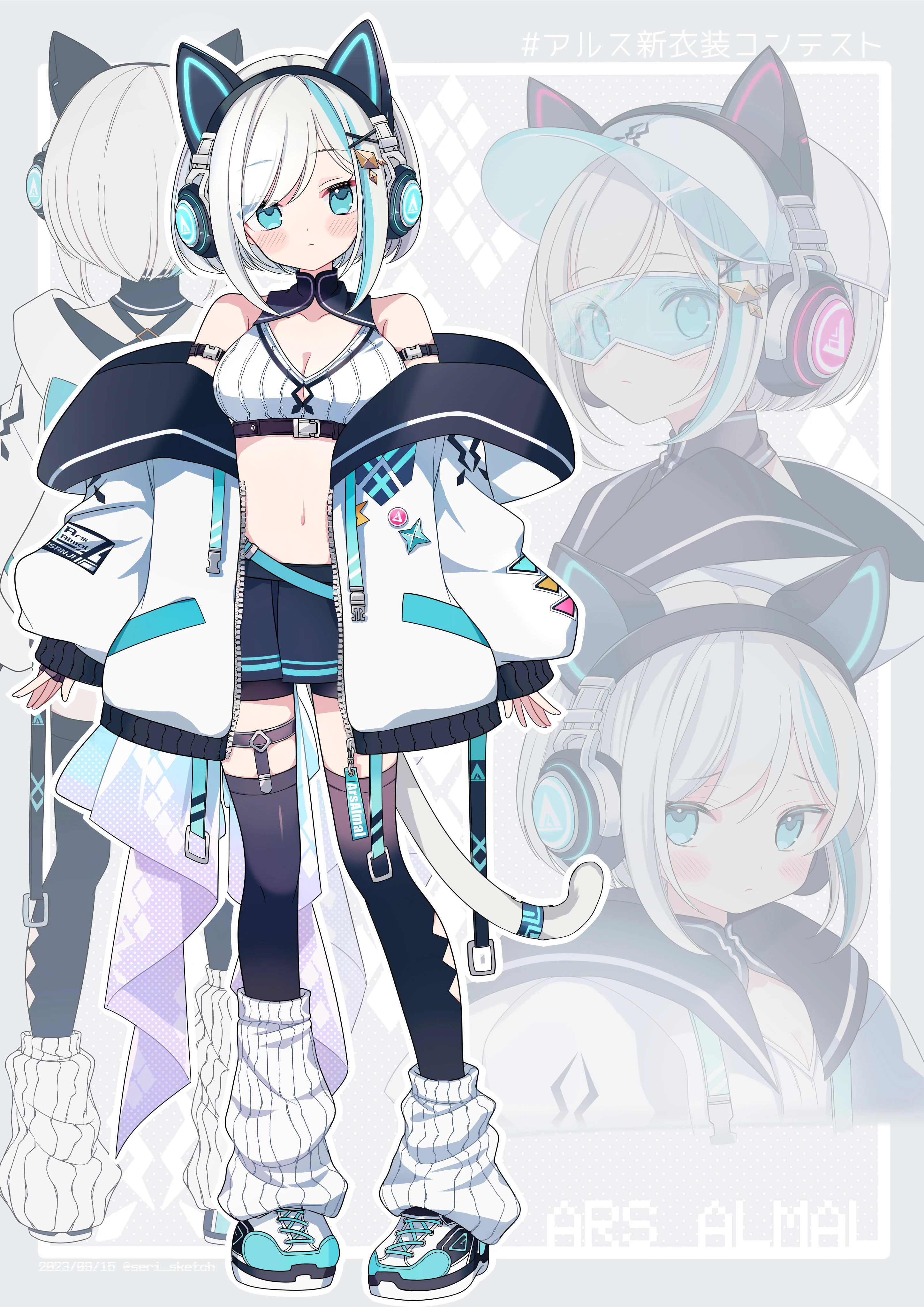 Neko Cyberpunk Outfit Concept Design<br>by seri
